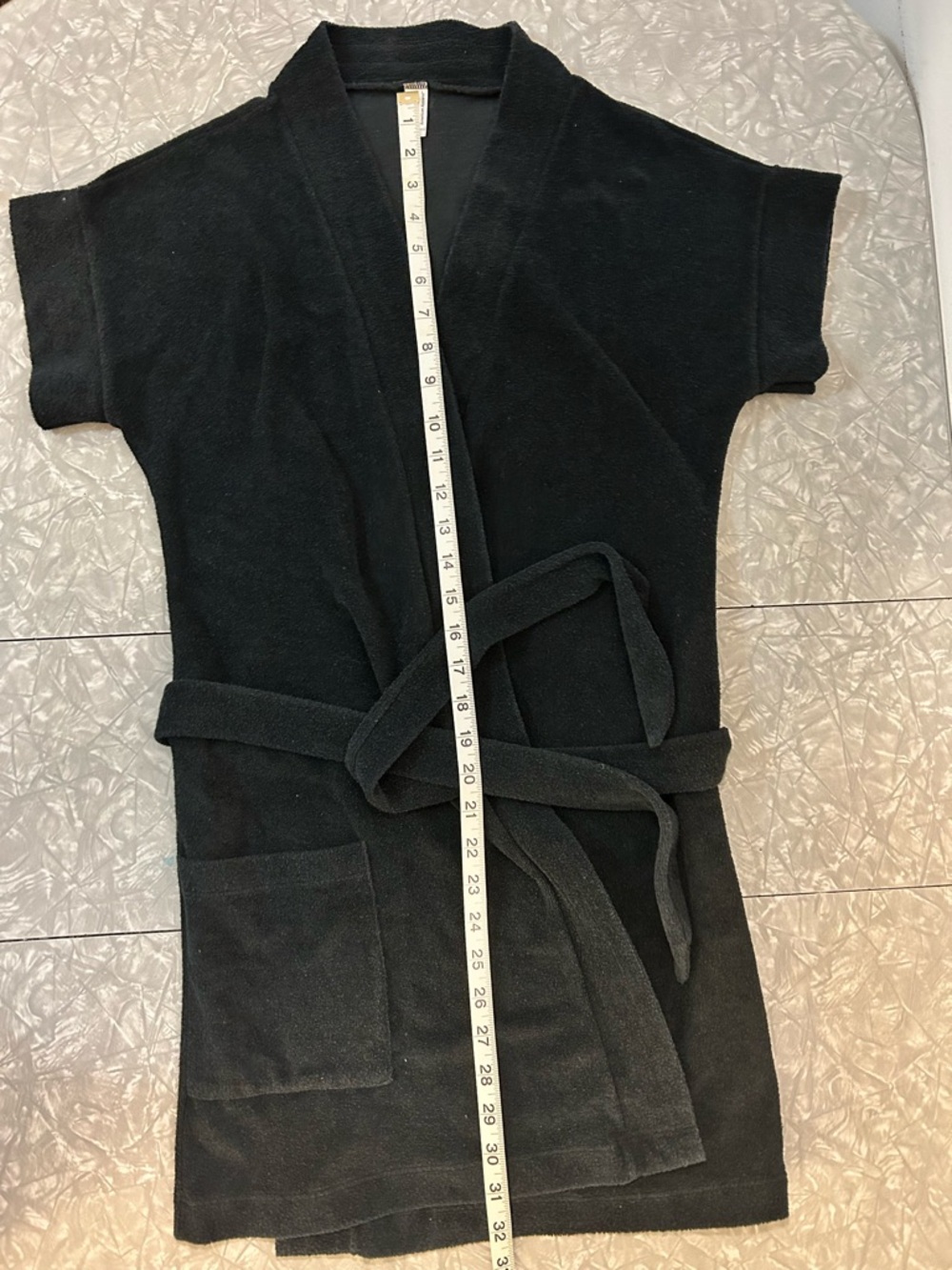 American Apparel Black Terry Robe - Picture 9 of 10